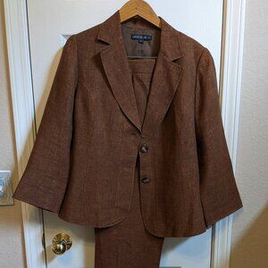 Lafayette 148 Designer Linen Pant Set - Jacket and Pants Size 12